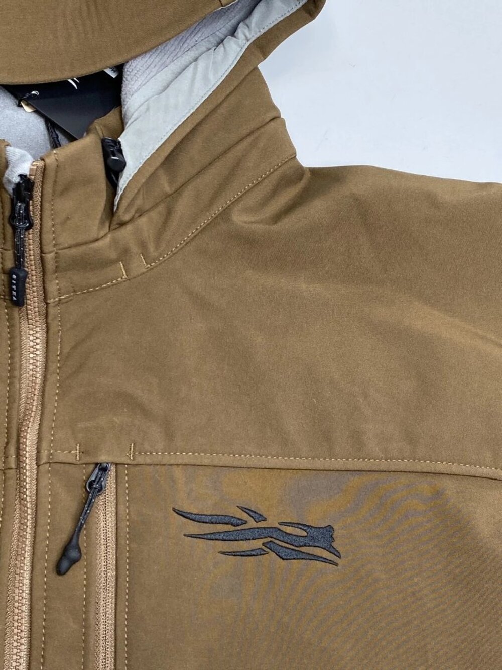 NEW SITKA Mens Coat Mud Brown Size XXL Jetstream Hooded Wind Resistant Jacket - Picture 10 of 14
